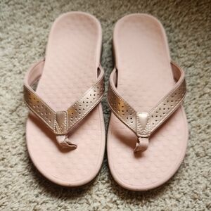 Vionic Blush and Gold Sandals